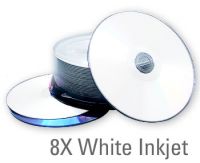 DVD-R 4.7GB 8x Speed Full-Coverage White Inkjet Printable Recordable M