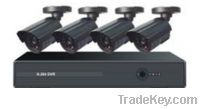 Sell 4 channel H.264 CCTV DVR camera kit with waterproof IR bullet camera