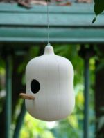 Sell ceramic hanging bird house-Oval shape