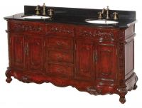 Sell Bathroom Vanity w Twin Sinks & Antique Finish