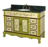 Bathroom Vanity Sink w Hand Painted Antique Look