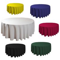 Sell polyester table cloth, white tablecloth, round table cloth