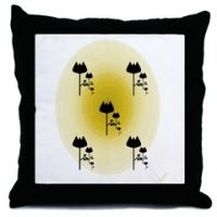 Sell Tulip Silhouette Throw Pillow