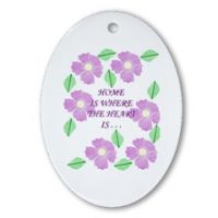 Sell 'Home is where the heart is' Ornament (Oval)