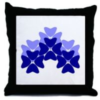 Sell Blue Floral Design Throw Pillow