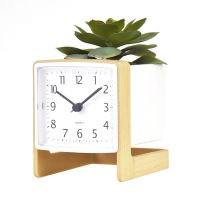 sell Classic Fashion Flower Table Clock Silent Desk Clock for Home