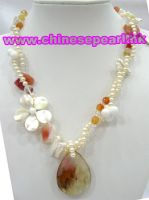 Sell Freshwater Pearl Necklace with Shell Flower