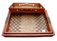 Sell wooden rattan tray