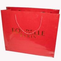 Sell paper shopping bags with foiling gold
