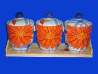 Sell 3pc storage jar, kitchen storage organization, canister, tin, box