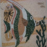 Sell Natural Stone Mosaic - fish pattern