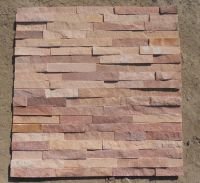 Natural sandstone brown mushroom stacked stone for wall cladding decoration