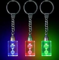Sell crystal key chain with light , crystal key holder, key ring