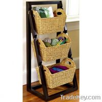 Sell seagrass baskets with rack
