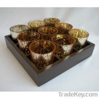 Sell glass candle cup with holder