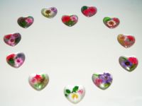 Sell frige magnet with flower embedment