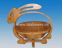 Sell Bamboo Folding Basket(Rabbit design)/Bamboo fruit basket
