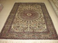 Sell spun silk carpets and rugs, 100% natural silk