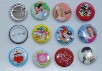 Sell button badge, tin badge, name badge