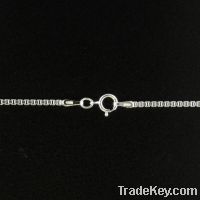 Sterling Silver Rhodium Plated 1mm Box Chains