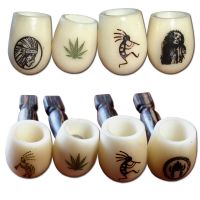 125 Handmade Smoking Pipes, Eco Ivory Tagua, Standard-ivory