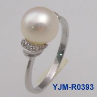 silver 925 ring with pearl