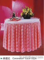 Lace table skirting