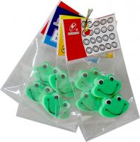 Sell Polybag packed eraser Series in frog head shape