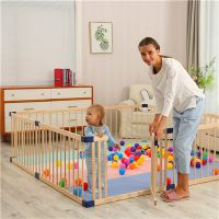 OEM wooden safety playpen baby