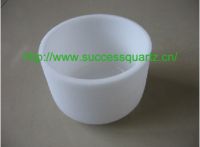 Frosted quartz crucible