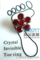 ATR-008 2012 Hot sale red crystal zinc alloy eco-friendly toe ring