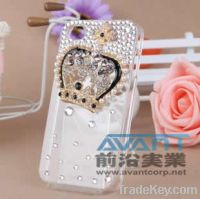 005 Crown Clear Bling Crystal Rhinestone Hard Case Cover For iPhone