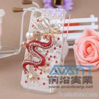 003 Dragon Clear Bling Crystal Rhinestone Hard Case Cover For iPhone