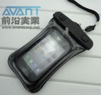 ABS-02 PVC black waterproof cell phone case with jack