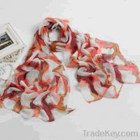 2012 hot big size pareo geometrical pattern polyester voile scarf