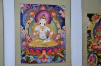 Thangka Tibet Buddha White Tara- 100% hand silk embroidery