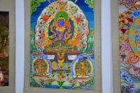 Thangka Tibet Buddha White Tara- 100% hand silk embroidery