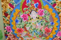 Thangka Tibet Buddha White Tara- 100% hand silk embroidery