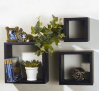 sell wooden square frame wall shelves