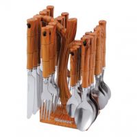 cutlery set wood stand 25pcs