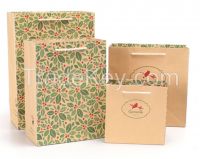 OEM/ODM Production Brand Name Luxury Design Printing Folded Brown Craft Custom Kraft Paper Shopping Bag