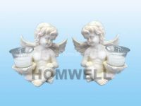 Sell polyresin candle holder w/angel desgin HWP-2001