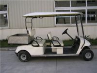 Golf cart with cargo box