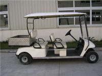 Golf buggy with cargo box