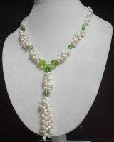 Sell semi-precious stone pearl necklace 2