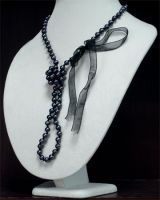 Sell   semi-precious stone pearl  necklace 5