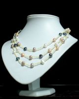 Sell   semi-precious stone pearl  necklace 6