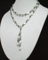 Sell   semi-precious stone pearl  necklace 8