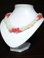 Sell   semi-precious stone pearl  necklace 12