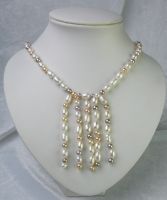 Sell   semi-precious stone pearl  necklace 13